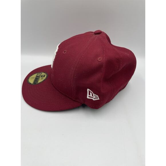 San Francisco Giants New Era 59Fifty Fitted 7 1/4 Hat Cap Men MLB Maroon White - Picture 3 of 9